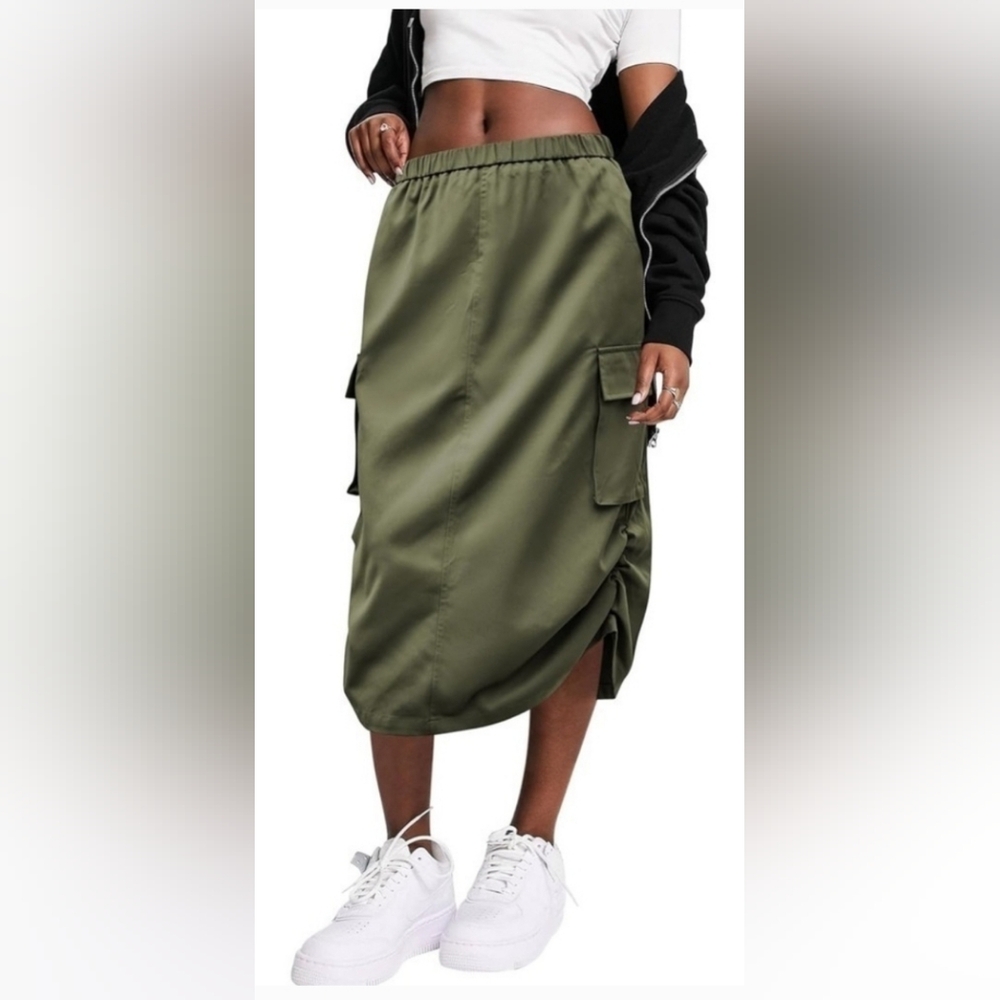 Faroro Y2k Midi Cargo Skirt